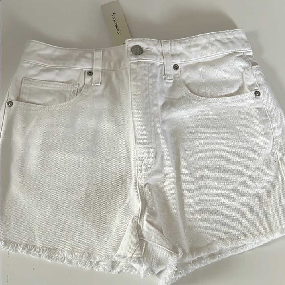 Francesca's White Denim Shorts